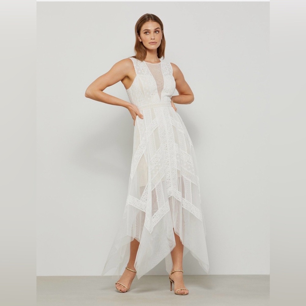 BCBGMAXAZRIA White Lace Andi Dress Size 4 - worn once